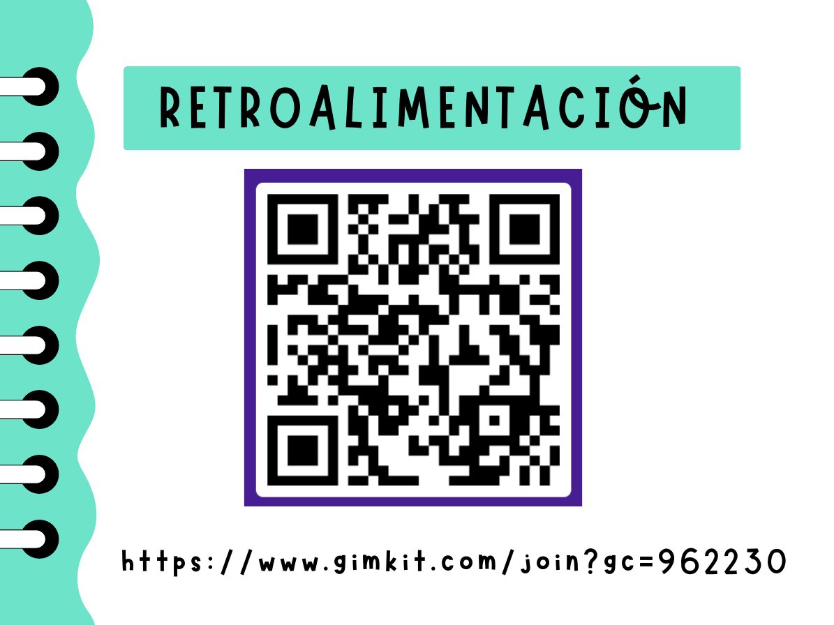 Retroalimentación: actividad Gimkit con código QR y enlace para unirse